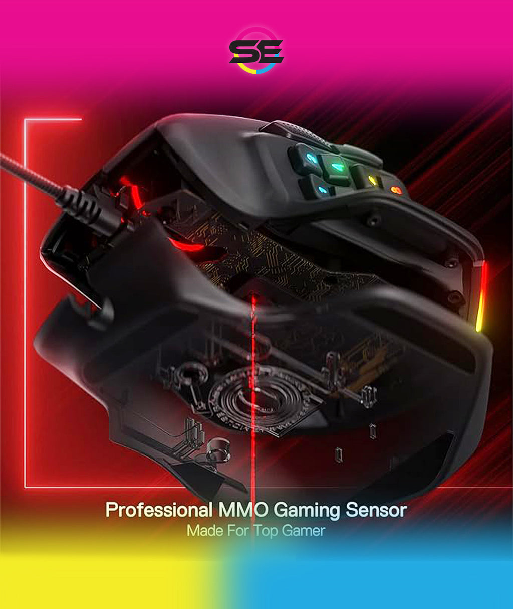 Redragon M811 Aatrox MMO Wired RGB Gaming Mouse