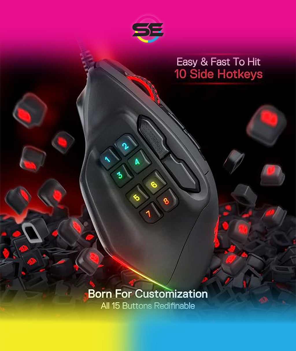 Redragon M811 Aatrox MMO Wired RGB Gaming Mouse