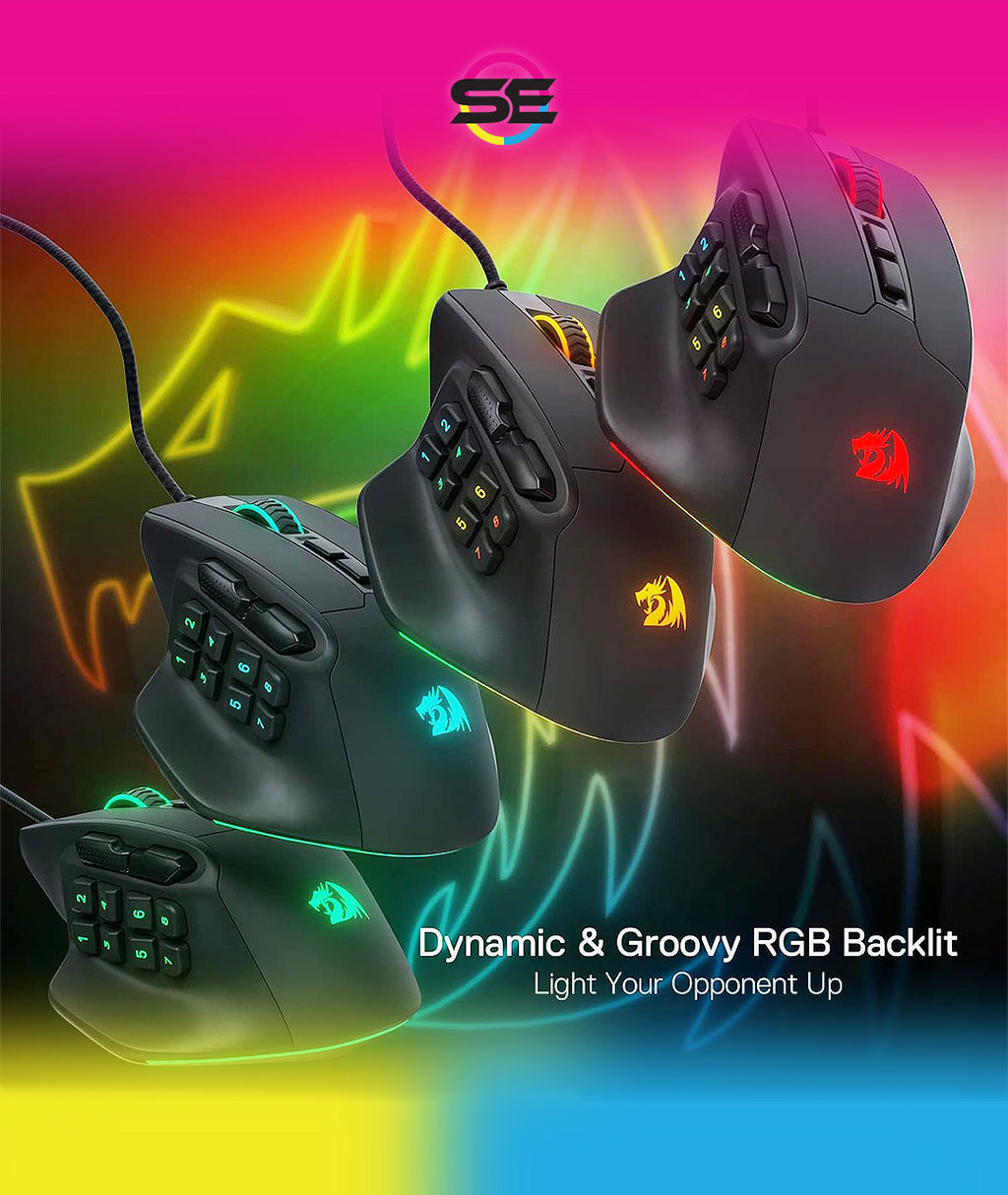Redragon M811 Aatrox MMO Wired RGB Gaming Mouse