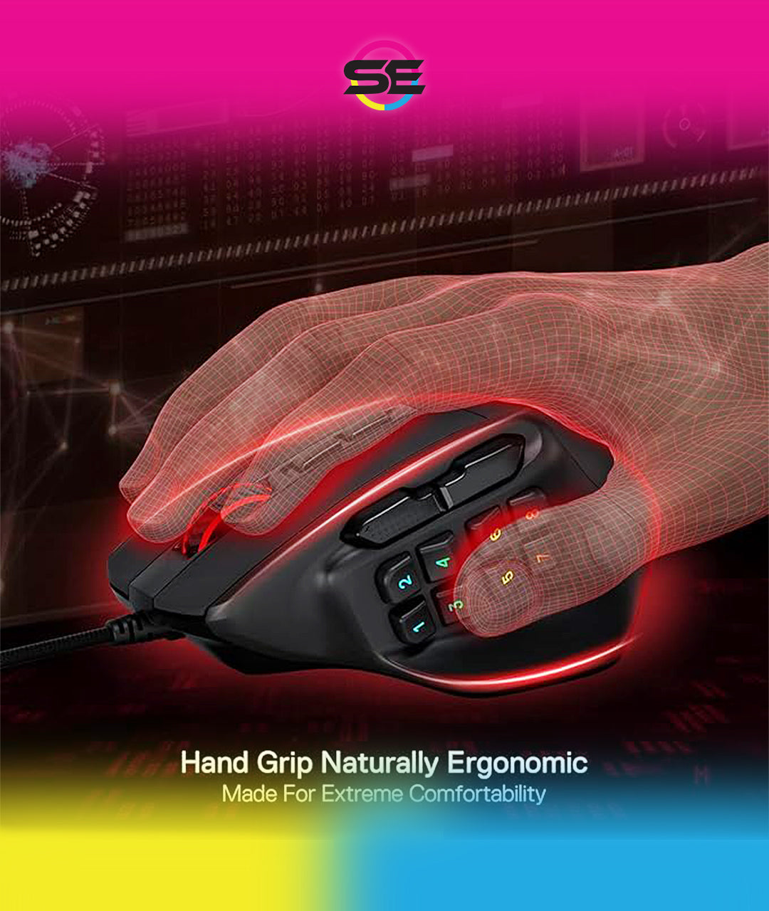 Redragon M811 Aatrox MMO Wired RGB Gaming Mouse