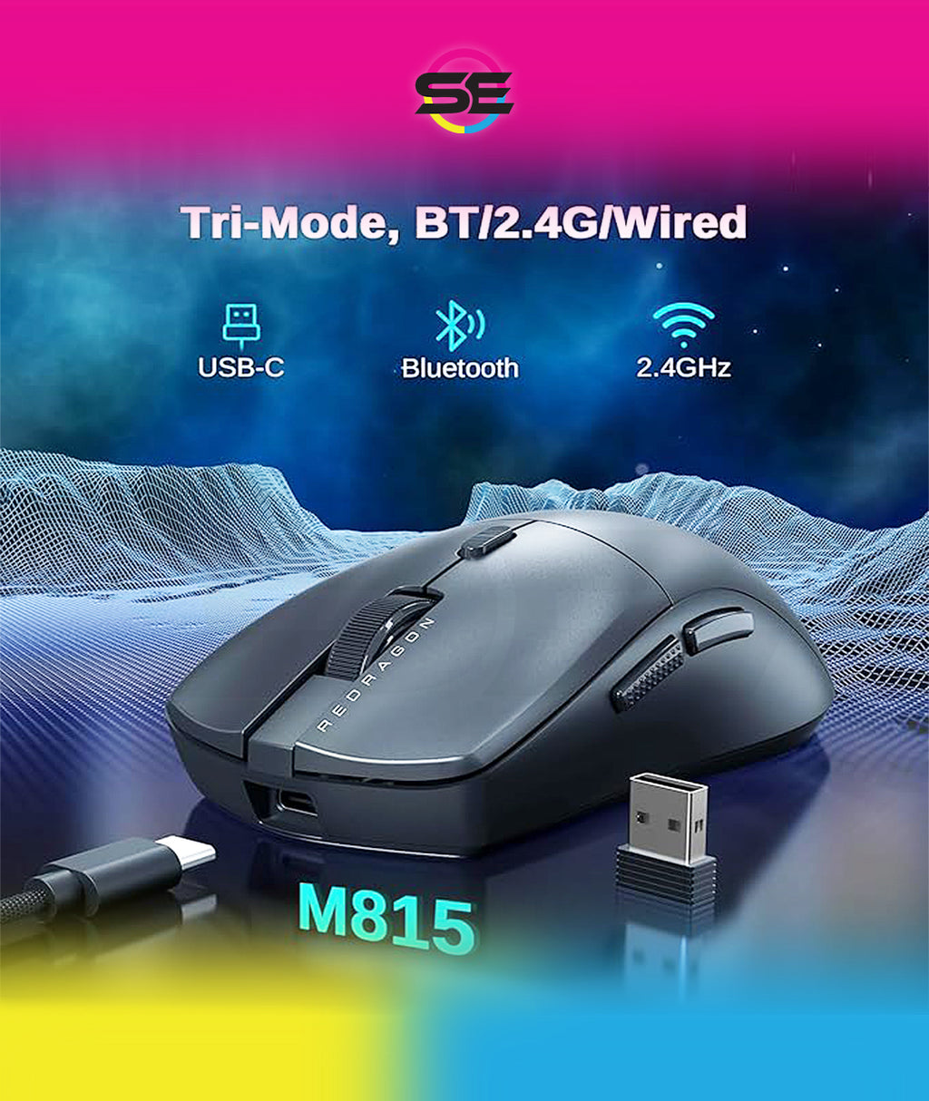Redragon M815 PRO 3-Mode Wireless Gaming Mouse 26K DPI