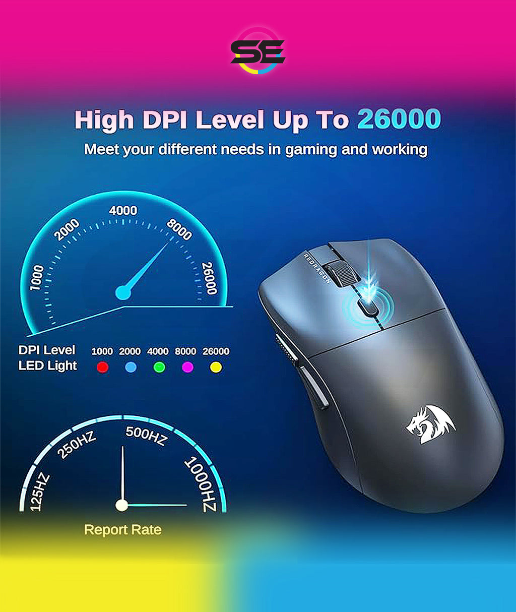 Redragon M815 PRO 3-Mode Wireless Gaming Mouse 26K DPI