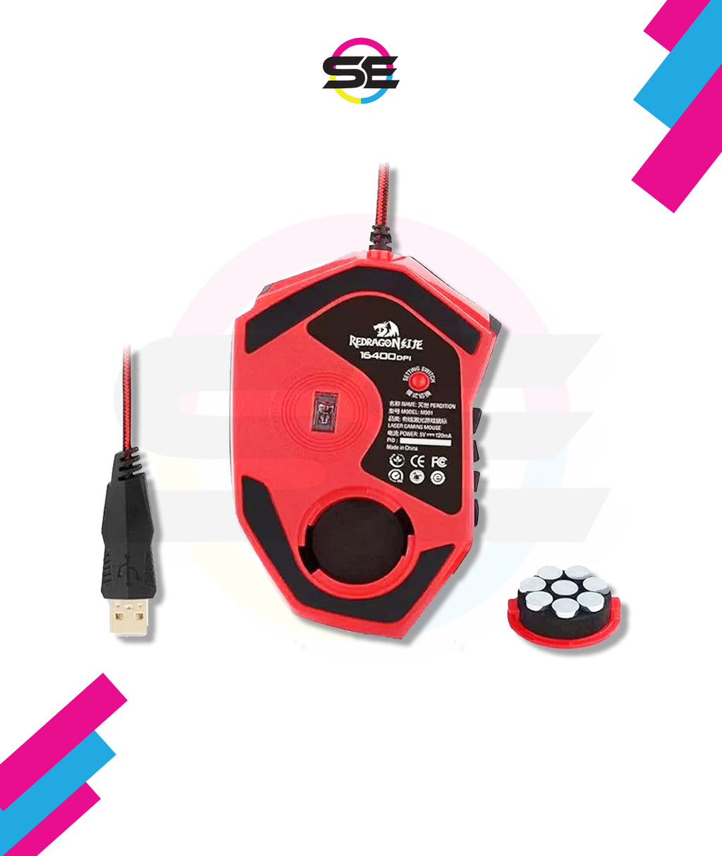 Redragon M901 Perdition 24000 DPI MMO Wired RGB Gaming Mouse