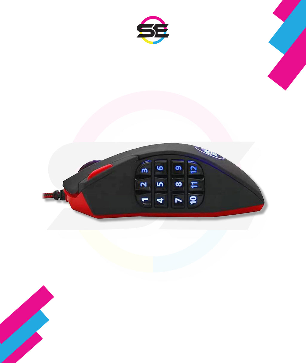 Redragon M901 Perdition 24000 DPI MMO Wired RGB Gaming Mouse
