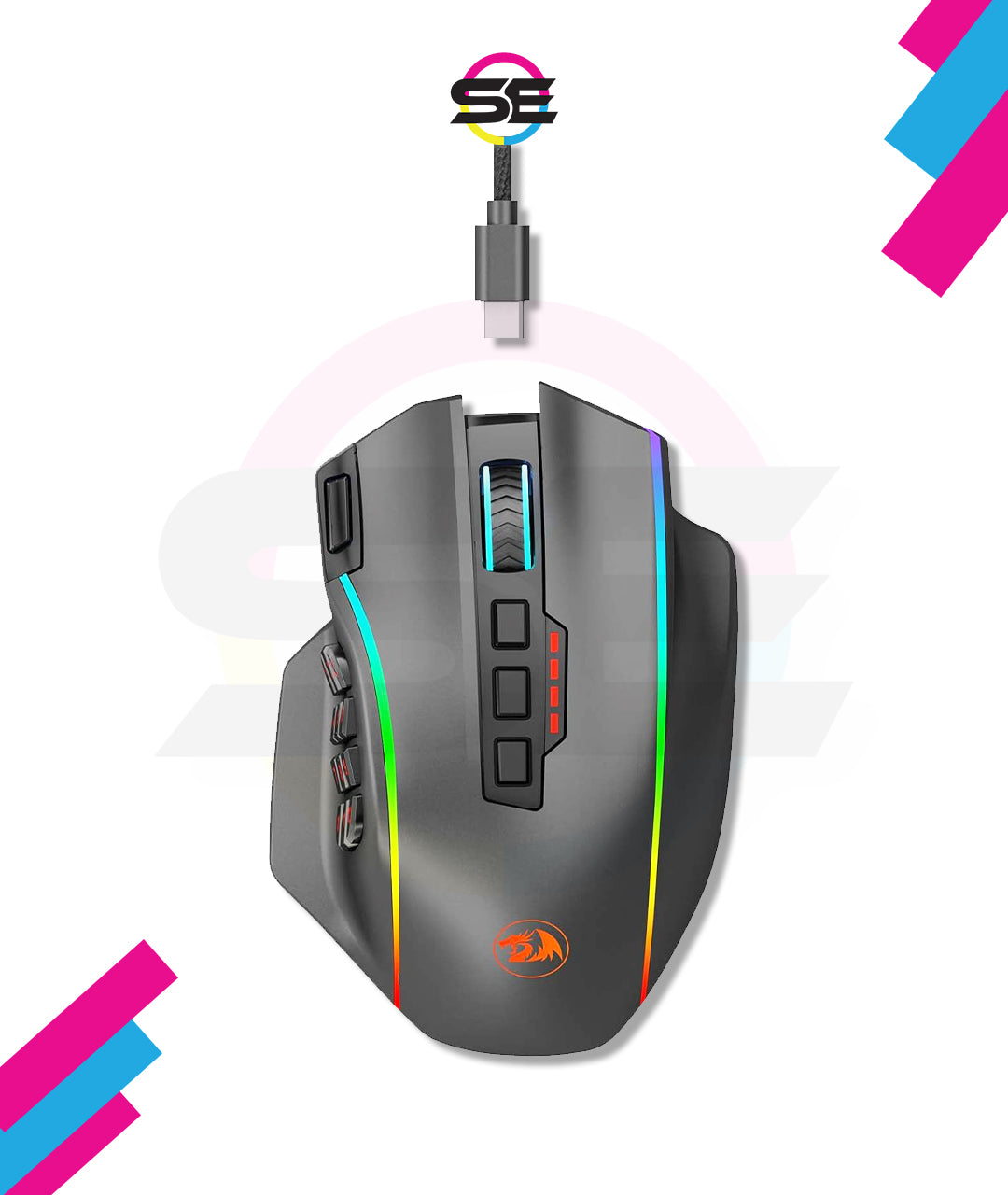 Redragon M901P Perdition Elite Wired/Wireless MMO Gaming Mouse