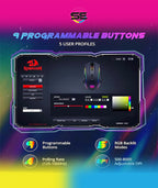 Redragon M910 Ranger RGB Wired Gaming Mouse 12400 DPI