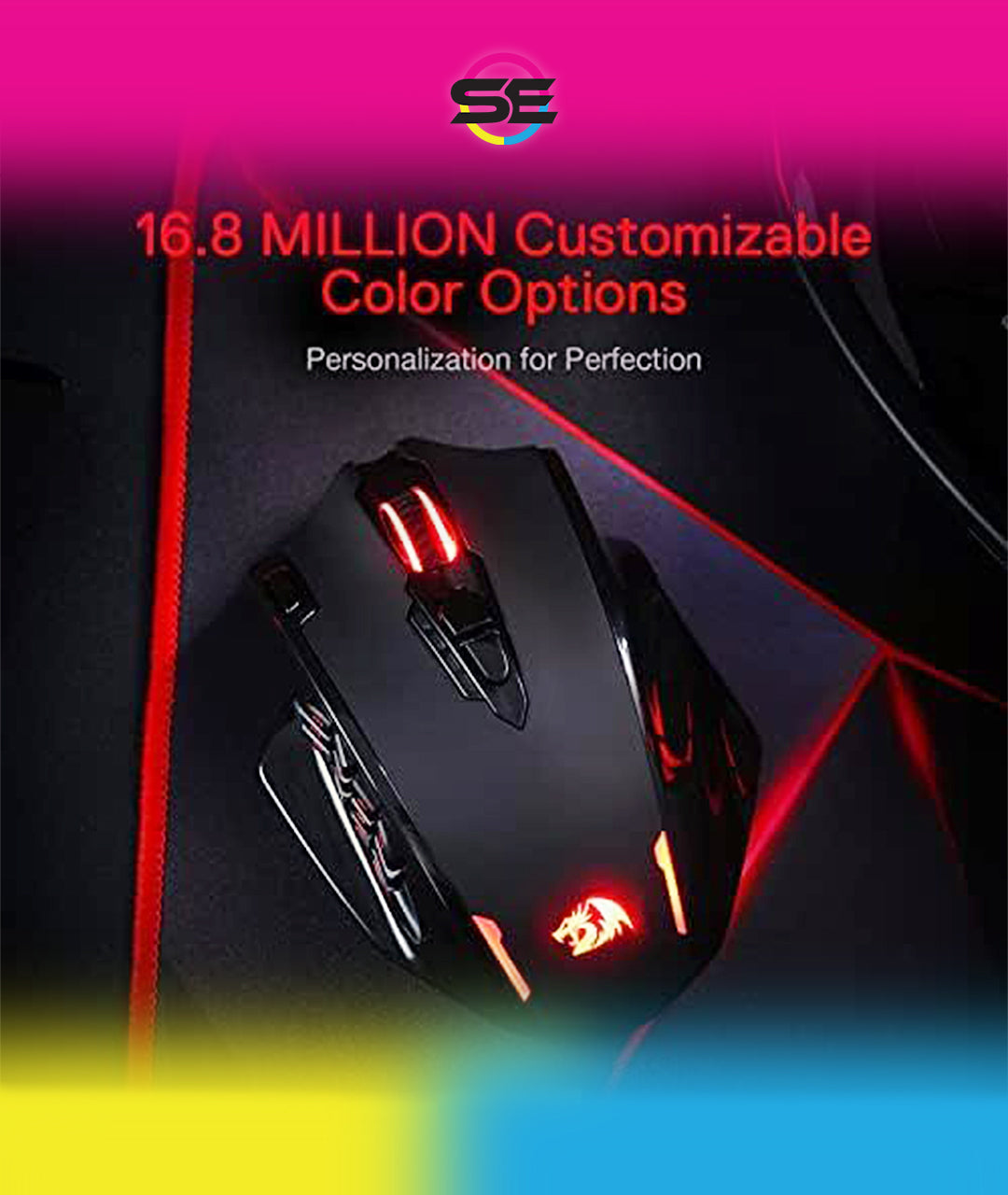 Redragon M913 Impact Elite Wired/Wireless MMO Gaming Mouse 16000 DPI