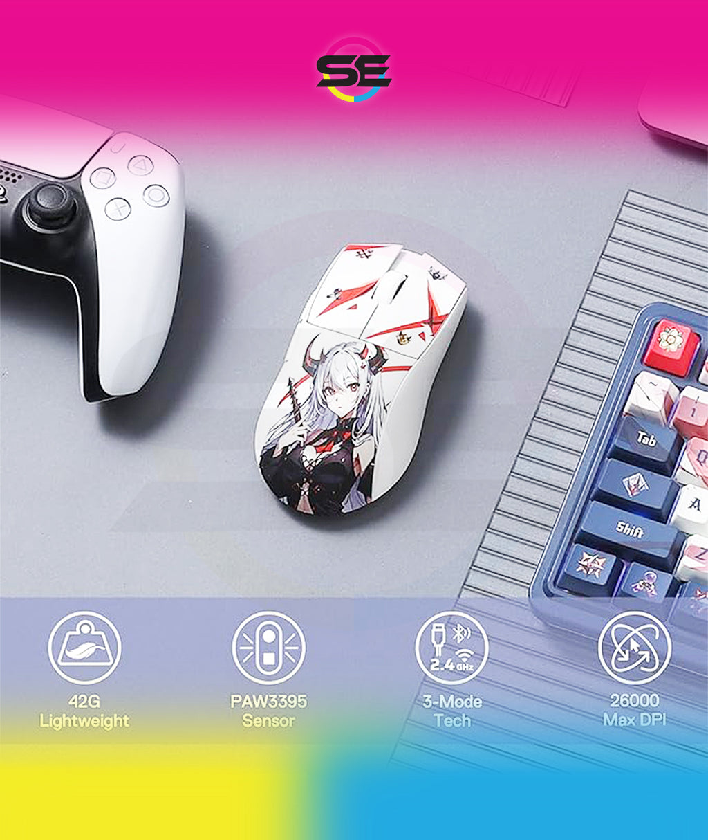 Redragon M916AK-PRO 3-Mode Wireless Gaming Mouse 26000 DPI – Anime Edition