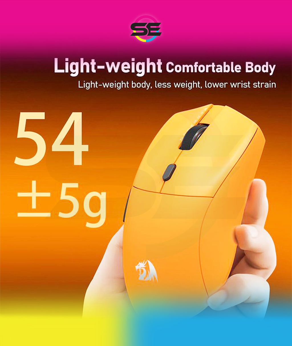 Redragon M919OB-ULT Sparda 3-Mode Wireless Gaming Mouse 45000 DPI – Orange