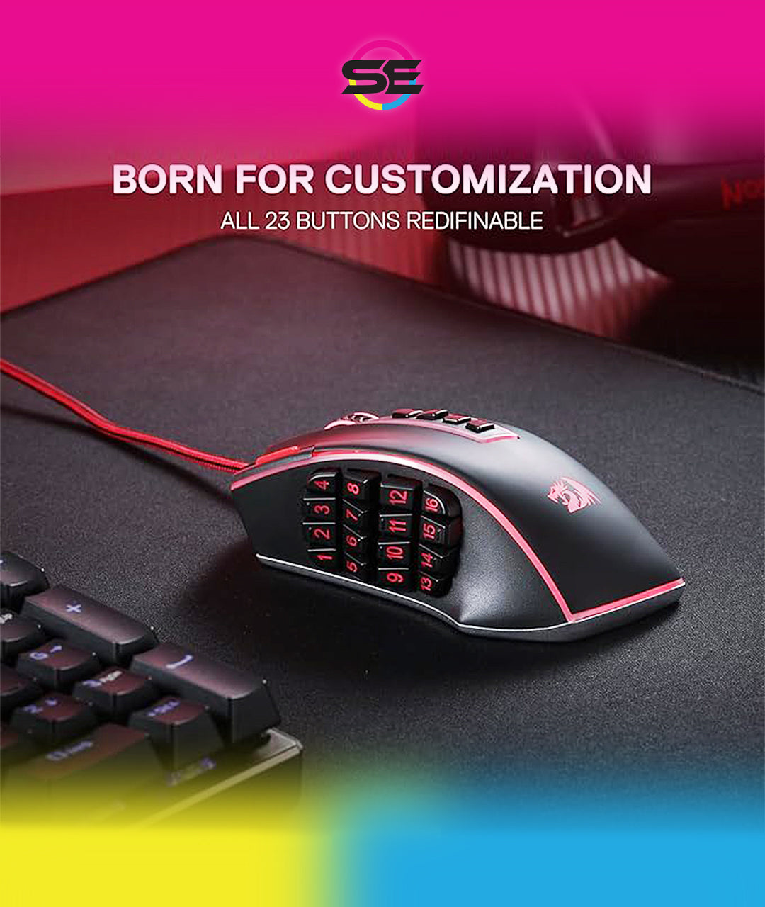 Redragon M990 Legend Chroma X 24000 DPI MMO Wired RGB Gaming Mouse