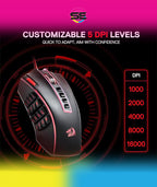 Redragon M990 Legend Chroma X 24000 DPI MMO Wired RGB Gaming Mouse