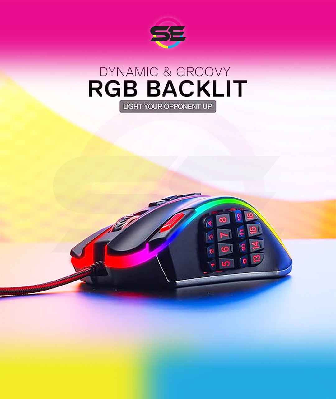 Redragon M990 Legend Chroma X 24000 DPI MMO Wired RGB Gaming Mouse