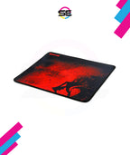 Redragon P016 PISCES Gaming Mouse Pad – Dragon Silhouette Design, Black Stitched Edges, Non-Slip Rubber Base, Smooth Fabric Surface – Black/Red