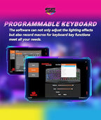 Redragon S101W RGB Gaming Keyboard & Mouse Combo Wired – 104 Keys Membrane, 5 Macro Keys, 6 RGB Modes + 7200 DPI Programmable Mouse, 10 RGB Modes – White