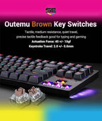 Redragon S113 RGB TKL Wired Mechanical Gaming Keyboard & Mouse Combo – 87 Keys, Outemu Brown Switch, ABS Plate-Mounted + 4200 DPI RGB Gaming Mouse, 16M Chroma – Black