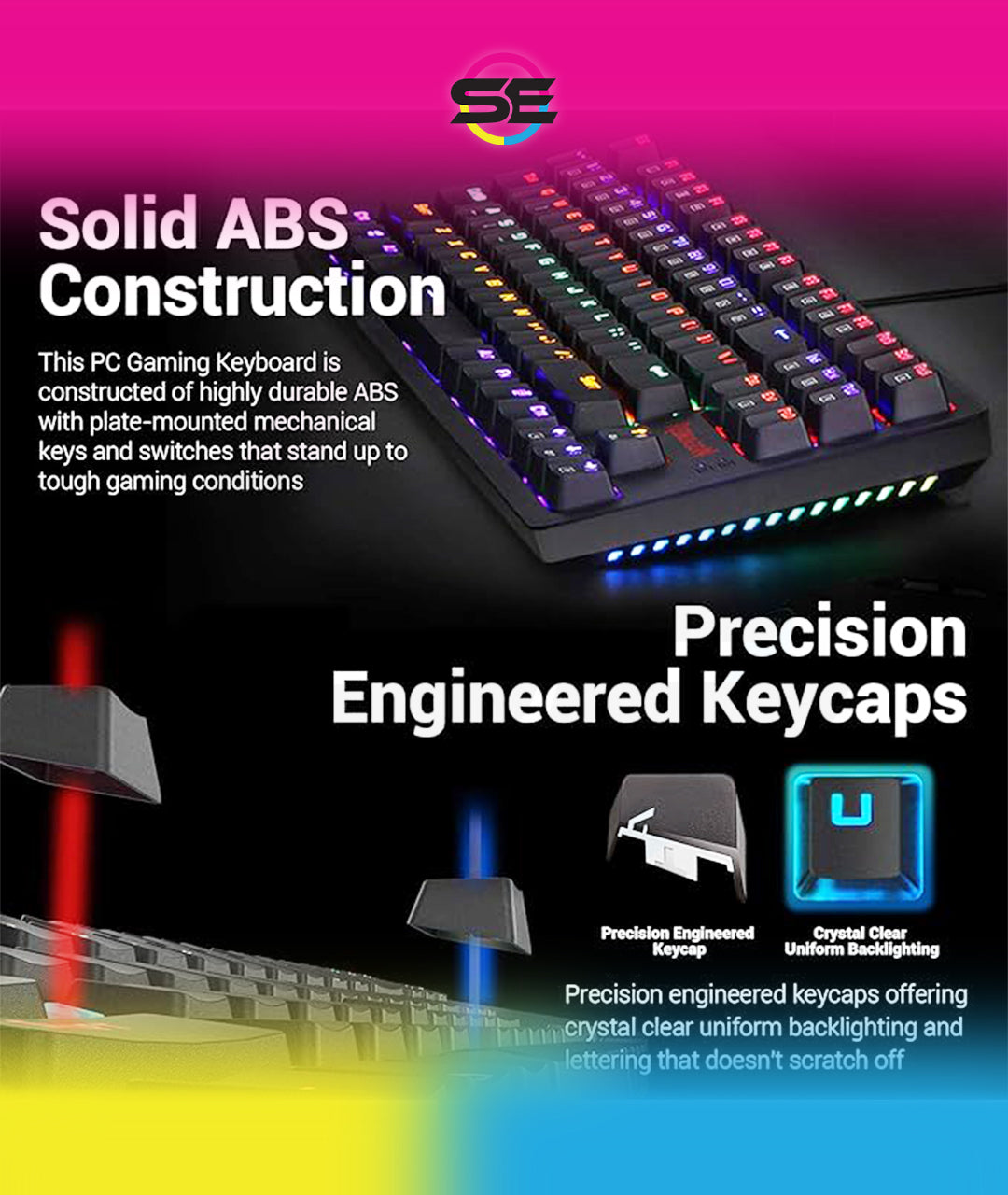 Redragon S113 RGB TKL Wired Mechanical Gaming Keyboard & Mouse Combo – 87 Keys, Outemu Brown Switch, ABS Plate-Mounted + 4200 DPI RGB Gaming Mouse, 16M Chroma – Black