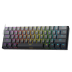 Redragon K617 Rapid Trigger RGB Magnetic Gaming Keyboard – 61 Keys 60% Layout, Hall Effect Magnetic Switch, 8000Hz Polling Rate, Adjustable Actuation 0.1–4.0mm – Misty Grey
