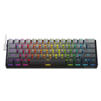 Redragon K617 Rapid Trigger RGB Magnetic Gaming Keyboard – 61 Keys 60% Layout, Hall Effect Magnetic Switch, 8000Hz Polling Rate, Adjustable Actuation 0.1–4.0mm – Misty Grey