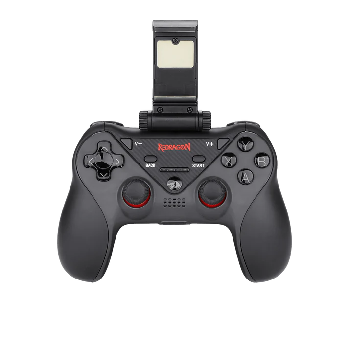 Redragon G812 Ceres Wireless Bluetooth Gaming Controller with Phone Clip – Dual Vibration, Dual Analog Joysticks – PC, Android, iOS, PS4, Switch & TV Box