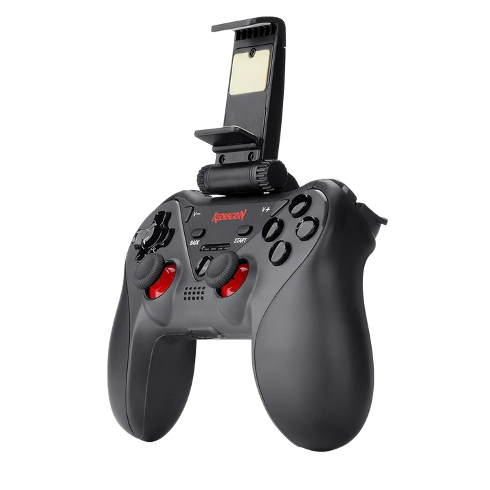 Redragon G812 Ceres Wireless Bluetooth Gaming Controller with Phone Clip – Dual Vibration, Dual Analog Joysticks – PC, Android, iOS, PS4, Switch & TV Box