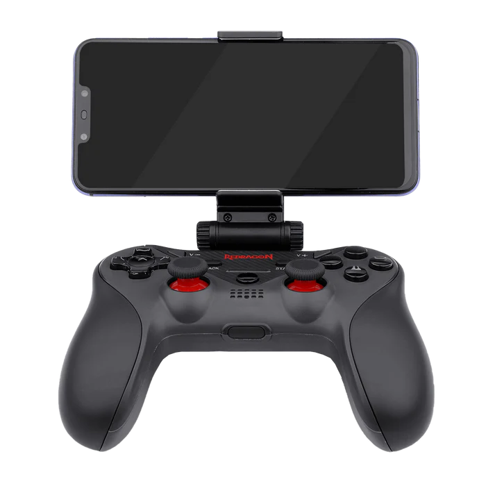 Redragon G812 Ceres Wireless Bluetooth Gaming Controller with Phone Clip – Dual Vibration, Dual Analog Joysticks – PC, Android, iOS, PS4, Switch & TV Box