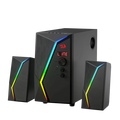 Redragon GS520 PRO Anvil 2.1 Channel RGB Gaming Speaker – 45W Hi-Fi, Bluetooth 5.0, AUX, SD Card, USB Audio, Remote Control, Bass/Treble Control, 6 RGB Modes – Black