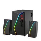 Redragon GS520 PRO Anvil 2.1 Channel RGB Gaming Speaker – 45W Hi-Fi, Bluetooth 5.0, AUX, SD Card, USB Audio, Remote Control, Bass/Treble Control, 6 RGB Modes – Black