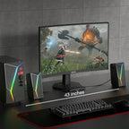 Redragon GS520 PRO Anvil 2.1 Channel RGB Gaming Speaker – 45W Hi-Fi, Bluetooth 5.0, AUX, SD Card, USB Audio, Remote Control, Bass/Treble Control, 6 RGB Modes – Black