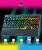 Redragon K515 PRO Shiva RGB 3-Mode Wireless Membrane Gaming Keyboard – 98 Keys, Detachable Wrist Rest