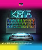 Redragon K515 PRO Shiva RGB 3-Mode Wireless Membrane Gaming Keyboard – 98 Keys, Detachable Wrist Rest
