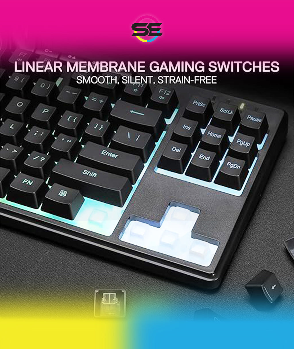 Redragon K516 PRO Shiva TKL RGB 3-Mode Wireless Membrane Gaming Keyboard – 87 Keys, 80% TKL Layout