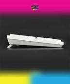 Redragon K539 Anubis 80% RGB 3-Mode Wireless Mechanical Gaming Keyboard – Low Profile TKL, Brown Switch – White