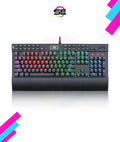 Redragon K550 YAMA RGB Wired Mechanical Gaming Keyboard – Full Size, Purple Switch, 12 Macro Keys, Volume Wheel, USB Pass-through, Detachable Wrist Rest – Black