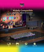 Redragon K552-KR KUMARA RGB Wired Mechanical Gaming Keyboard – 87 Keys TKL, Red Switch, Rainbow LED – Black