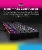 Redragon K552E KUMARA ELITE RGB TKL Wired Mechanical Gaming Keyboard – 87 Keys, Outemu Switch (Blue/Red/Brown/Black), Metal + ABS, Dust Proof – Black