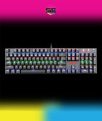 Redragon K565R RUDRA RGB Wired Mechanical Gaming Keyboard – 104 Keys Full Size, Rainbow LED – Black
