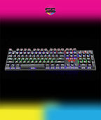 Redragon K565R RUDRA RGB Wired Mechanical Gaming Keyboard – 104 Keys Full Size, Rainbow LED – Black