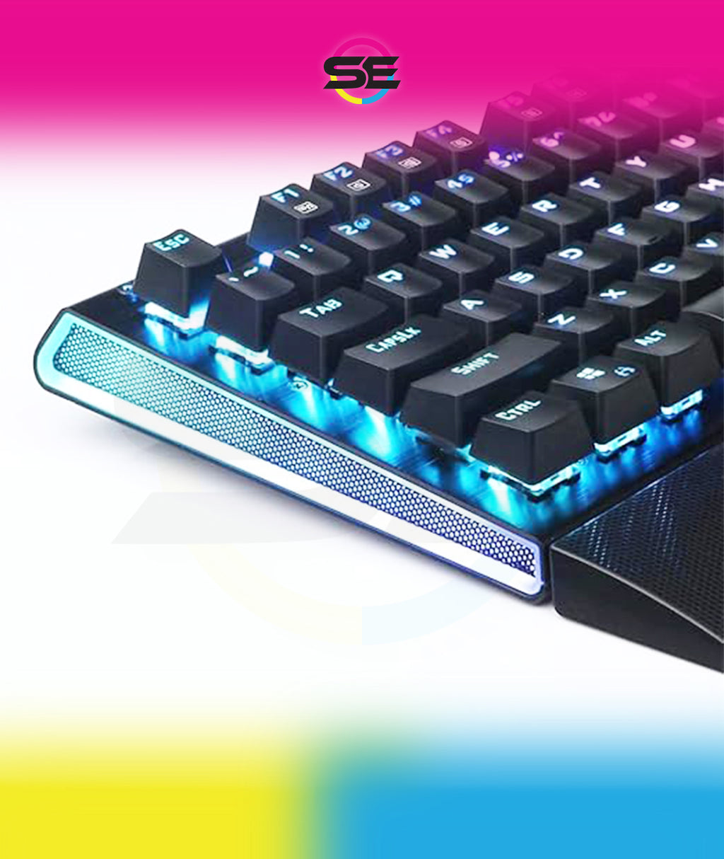 Redragon K569 RGB Wired Mechanical Gaming Keyboard – 104 Keys Full Size, Wrist Rest, Keycap Puller – Black