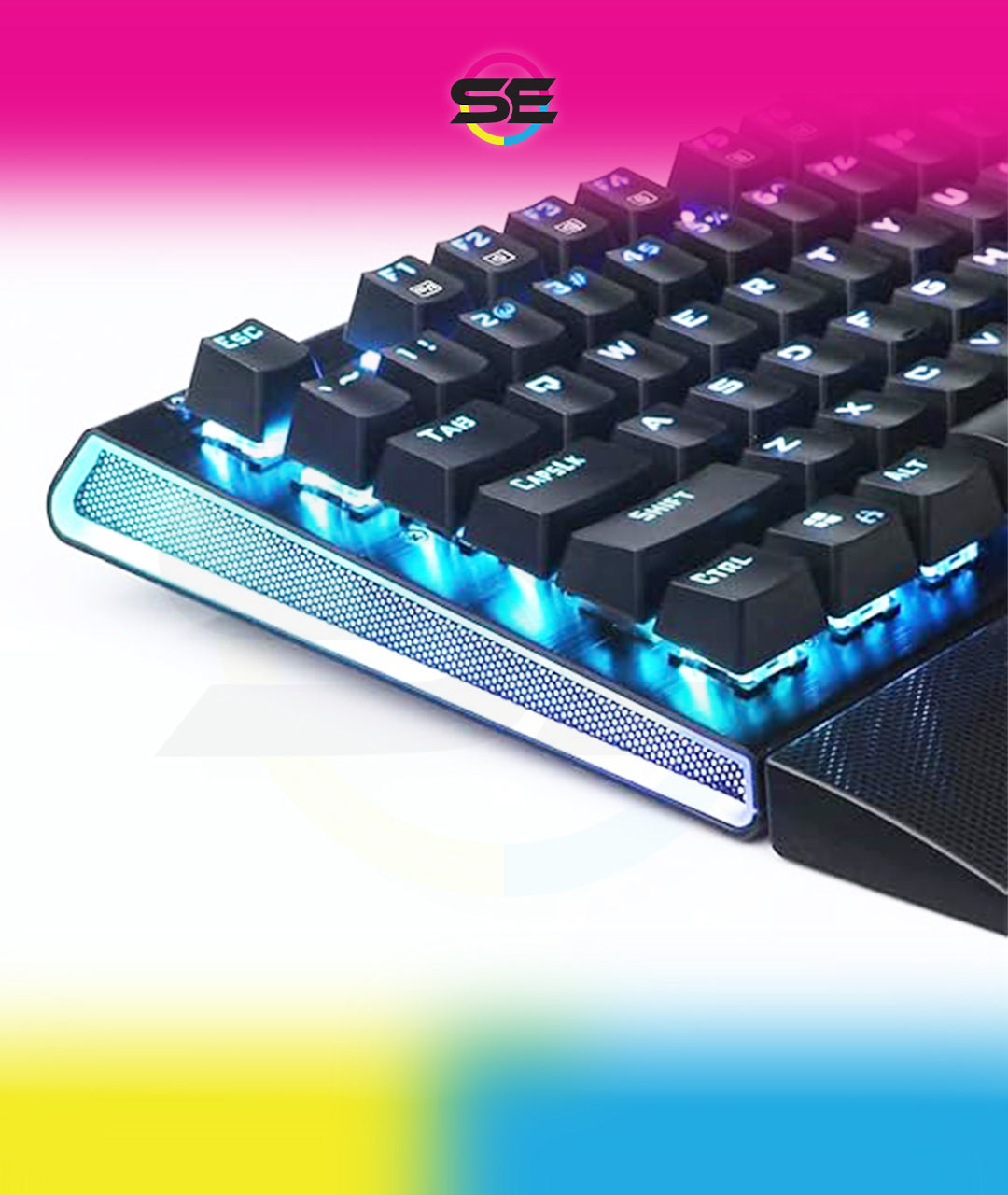 Redragon K569 RGB Wired Mechanical Gaming Keyboard – 104 Keys Full Size, Wrist Rest, Keycap Puller – Black