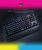 Redragon K587 MAGIC-WAND RGB TKL Wired Gaming Keyboard – 87 Keys, Optical Blue Switch, 9 Macro Keys, Type-C, Detachable Wrist Rest – Black