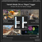 Redragon K617 Rapid Trigger RGB Magnetic Gaming Keyboard – 61 Keys 60% Layout, Hall Effect Magnetic Switch, 8000Hz Polling Rate, Adjustable Actuation 0.1–4.0mm – Misty Grey