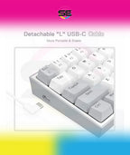 Redragon K617 FIZZ RGB Wired Mechanical Gaming Keyboard – 61 Keys 60% Layout, Red Switch, 16.8M RGB, Detachable USB-C, 430g Ultra-Light