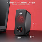 Redragon GS500 Stentor Stereo Gaming Speakers – Red LED Backlight Volume Control
