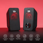 Redragon GS500 Stentor Stereo Gaming Speakers – Red LED Backlight Volume Control