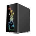 Redragon GC-608 PRO SteelJaw Pro RGB Gaming PC Case – Mid-Tower, Tempered Glass Front & Side, Motherboard RGB SYNC, 2+1 Double-Ring RGB Fans, ATX/mATX, USB 3.0 – Black