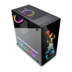 Redragon GC-608 PRO SteelJaw Pro RGB Gaming PC Case – Mid-Tower, Tempered Glass Front & Side, Motherboard RGB SYNC, 2+1 Double-Ring RGB Fans, ATX/mATX, USB 3.0 – Black