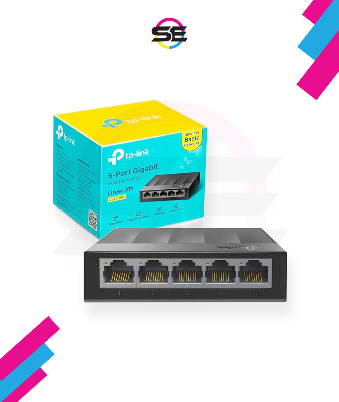 TP-Link LS1005G 5-Port Gigabit Desktop Network Switch
