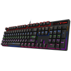 لوحة مفاتيح Rapoo V500PRO (2020) الميكانيكية للألعاب مع إضاءة خلفية.