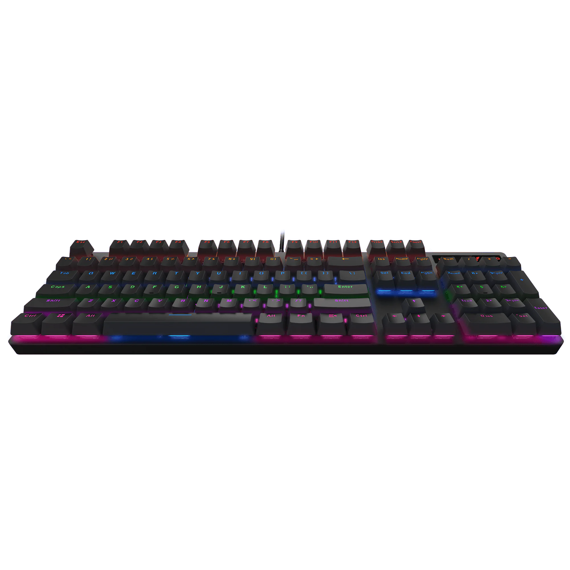 لوحة مفاتيح Rapoo V500PRO (2020) الميكانيكية للألعاب مع إضاءة خلفية.