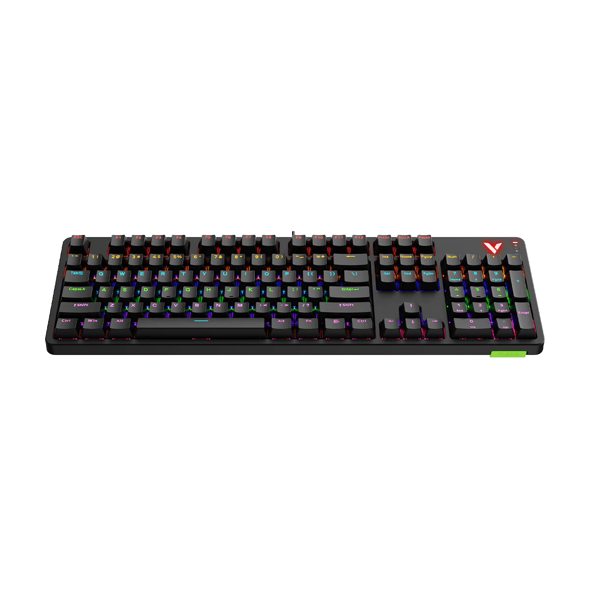 لوحة مفاتيح رابو V500PRO 2024 الميكانيكية للألعاب مع إضاءة خلفية RGB.